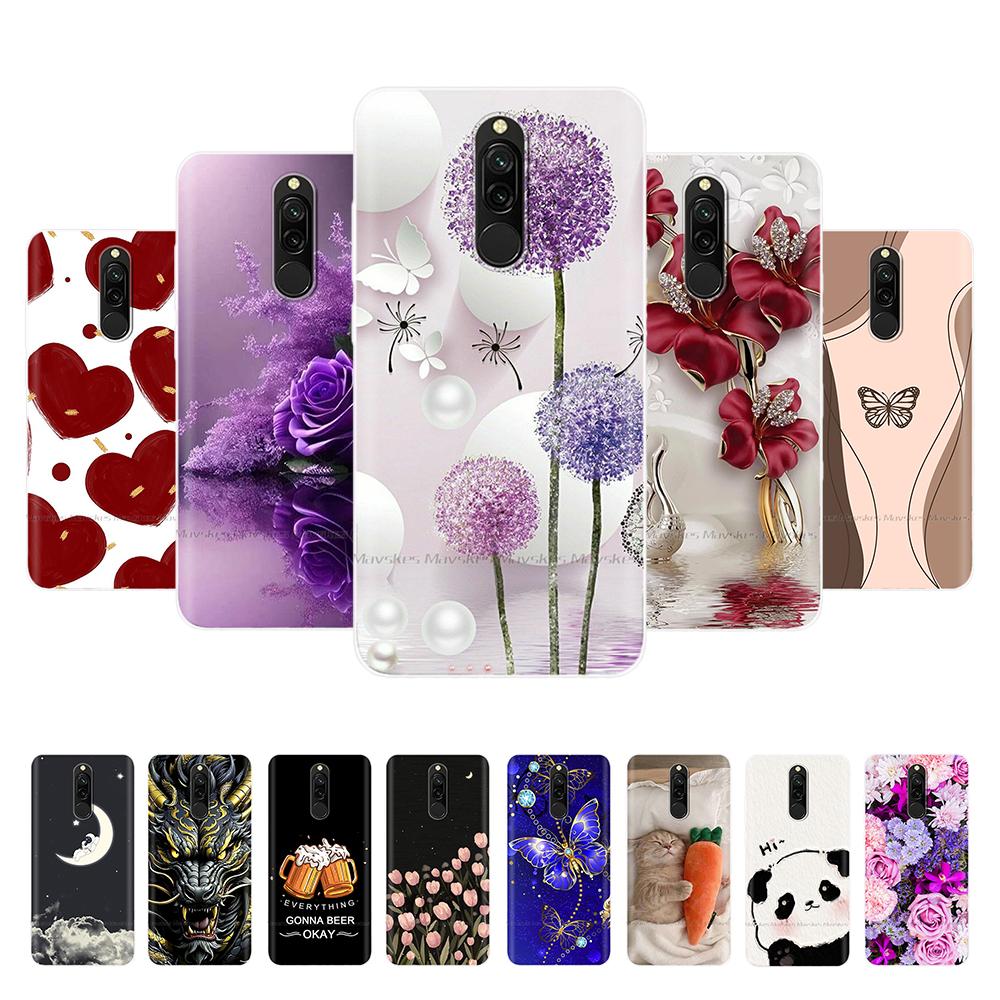 For Redmi 8 8A Pro Case TPU Silicone Shockproof Cat Phone Cover For Redmi 8 8A 7 7A redmi7 Transparent Funda Printing Soft Coque