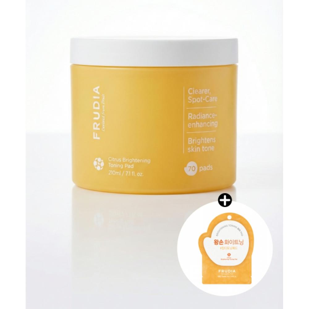 

Frudia [trace Remover] Citrus Brightening Toning Pad 70 Sheets + 2 Free Travel Pads NONE