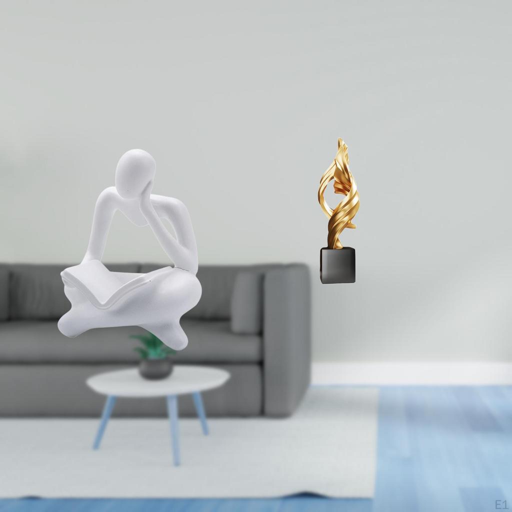 Abstrakte Denker Kunststatue Dekoration für Tischplatte Wohnzimmer Regal Büro Bücherregal Souvenir