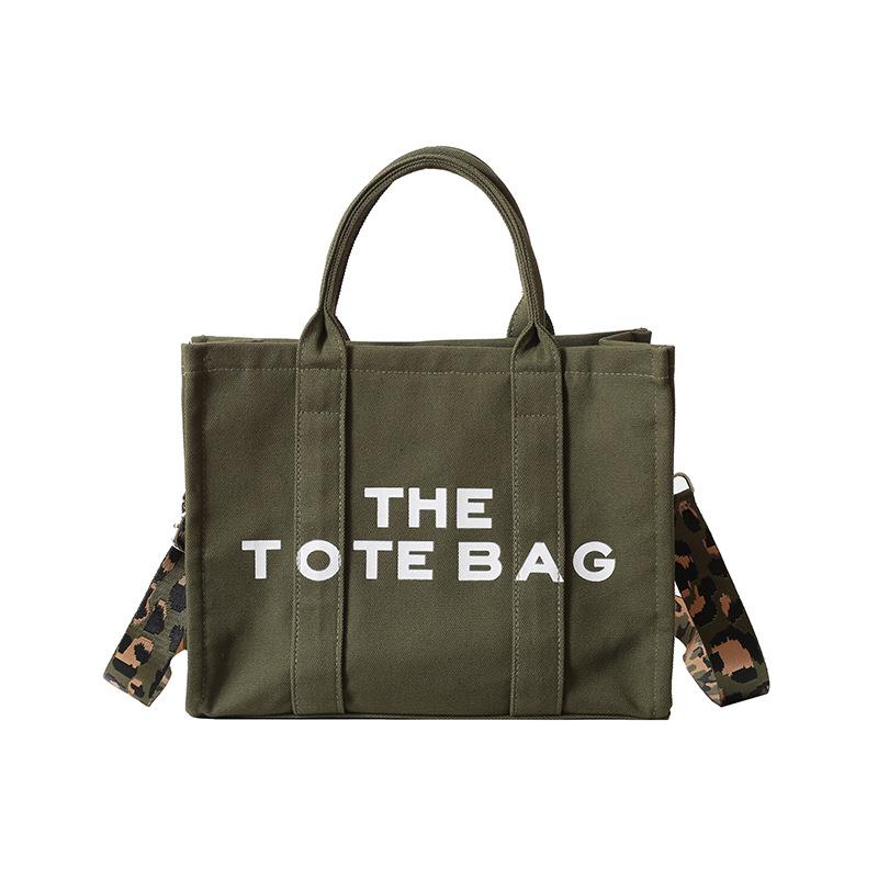Stylish Tote Bag New Lettering Handbag Large-Capacity Canvas Crossbody Bag CLE