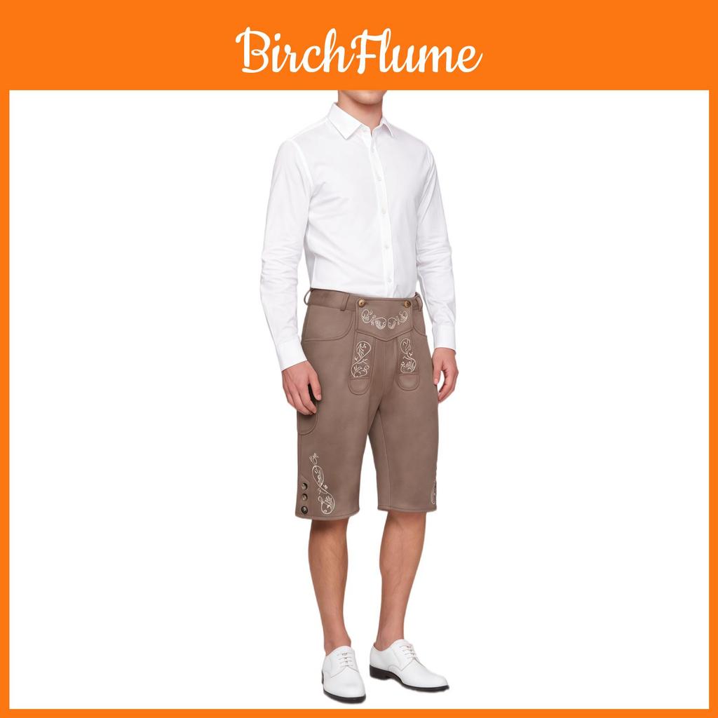 Pantaloni da Birra Costume Cosplay Per l'Oktoberfest di Monaco Con Tessuto in Finta Pelle Scamosciata Per Fan dello Streetwear