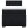Maison Exclusive - Sommier à lattes de lit avec matelas Noir 90x200 cm Velours