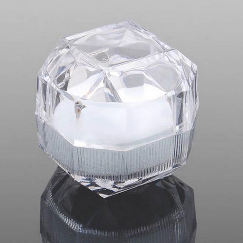 Mini Flip-Top Jewelry Storage Box - Portable Ring Organizer & Display