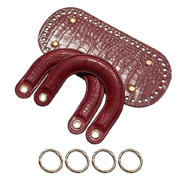 

Эргономичный набор фурнитуры для сумок Гибкая полиуретановая кожа Аксессуар для сумки через плечо Изготовление сумок Для комфортного использования кларет