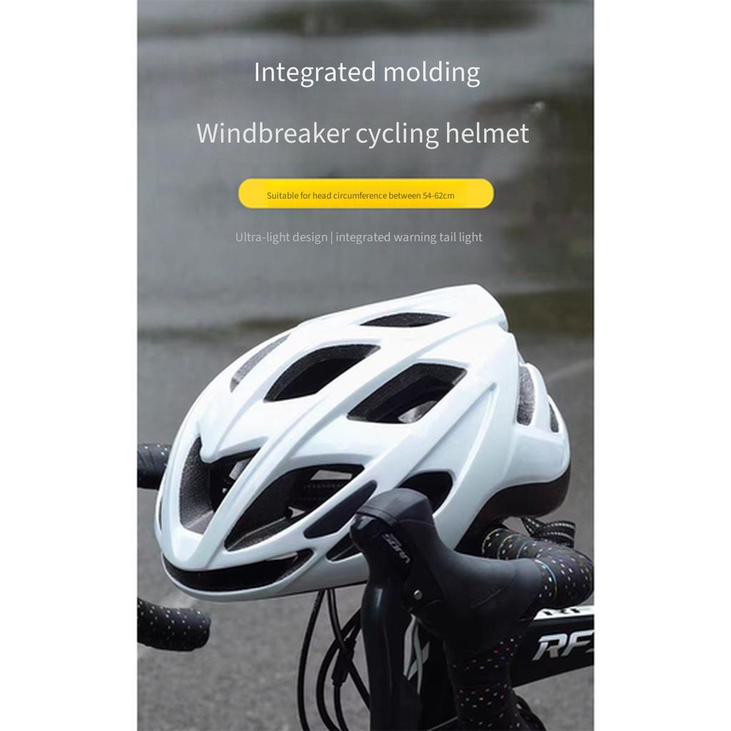 Adult Cycling Helmet with Rear LED Taillight, Adjustable Head Circumference Men Women Road Bike Safety Helmet for Outdoor Sports