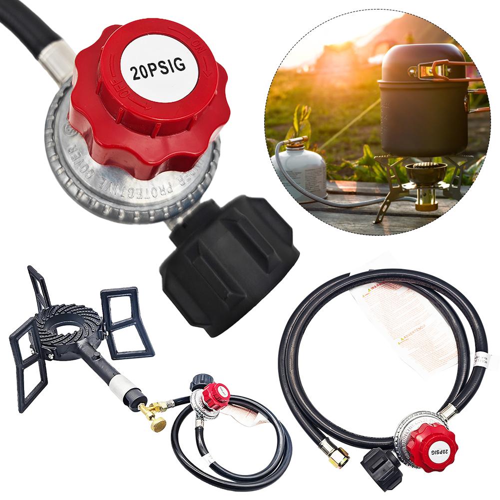 

1.5FT Grill Connector and Hose 0-20 PSI Adjustable High Pressure Propane Gas Regulator for Most Gas Grill Heater Fire Pit Table China Mainland