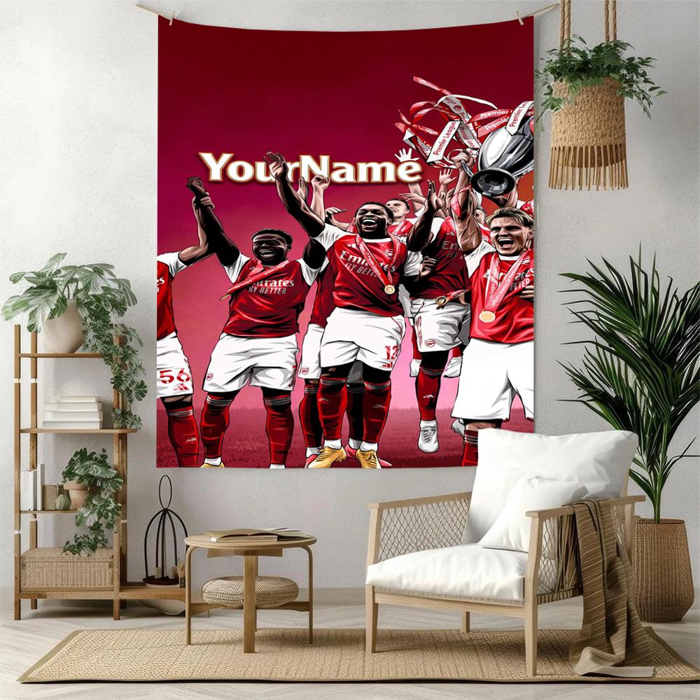 Arsenal Custom Your Name Wall Decor Tapestry Art For Pet Memorial Birthdaywedding Party Backdrop Family Gift