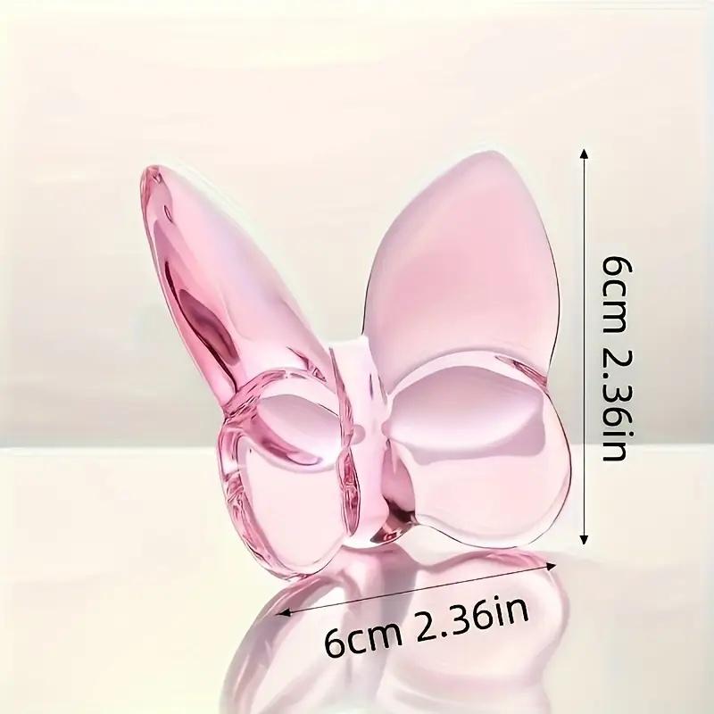 

1pc, Elegant Crystal Glass Butterfly Desktop Decor, Home Office Desk Ornament, Bookcase, Living Room Gift For Wedding And Party