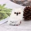 Leuke Owl White Black Furry Ornament Decor Adornment Simulation Gifts