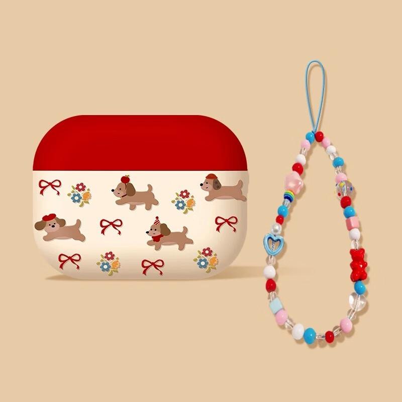 Fumide Bowknot Puppy AirPods Pro 2 Protective Case