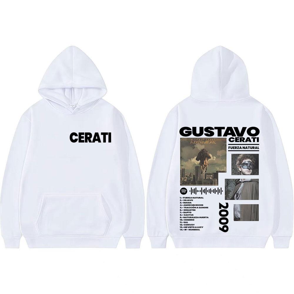 Gustavo Cerati Fuerza Natural Album Tour Graphic Sweatshirts for Men Street Hip Hop Trend Hoodie Long Sleeve Pullover Streetwear