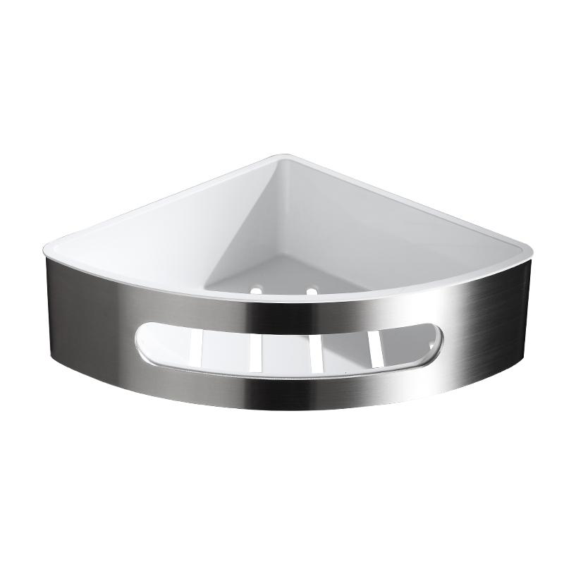 High Quality Single Stainless Steel Bathroom Corner Shelf/ Bathroom Wall Shelf Corner Rack
