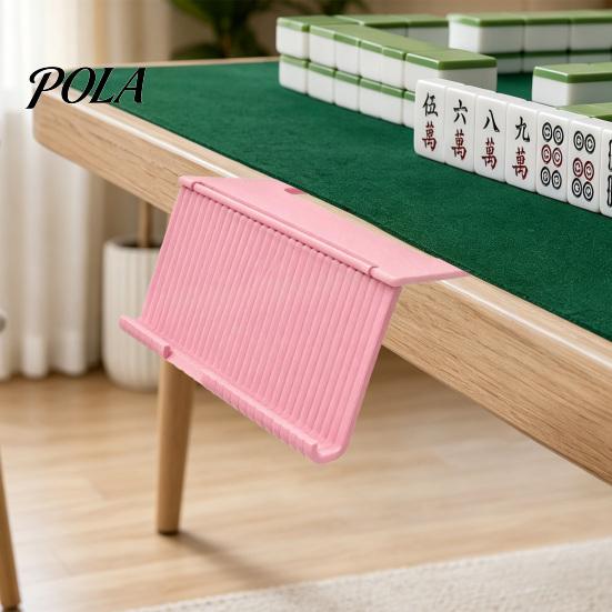 3D Printed Mahjong Card Holder for Table, Under-Mat Slide-in Stand, Storage Rack Angled Viewing Display American Portable
