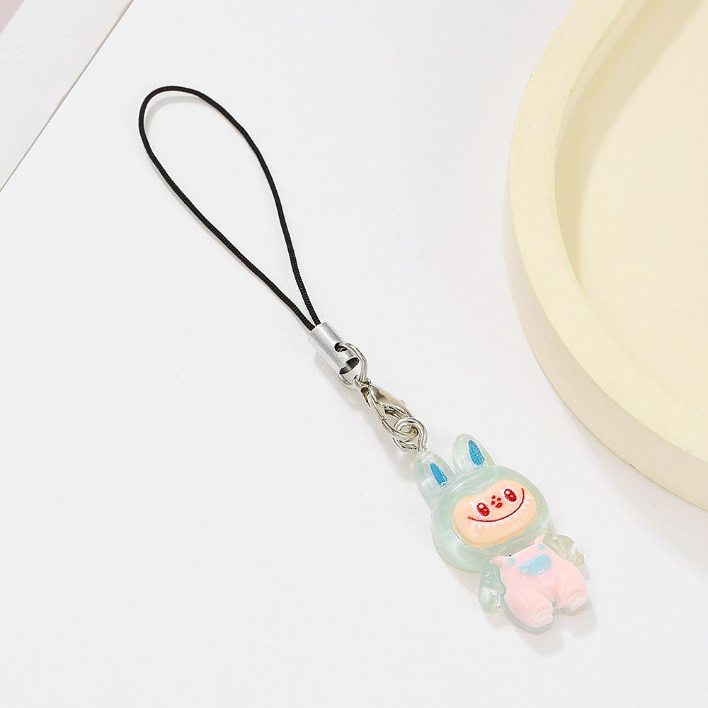 Labubu Cartoon DIY Phone & Earphone Case Lanyard - Cute Chain for Couples & Besties