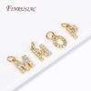 18K Gold Plated Copper A-Z Alphabet Charms For DIY Women's Necklace Jewelry Making Supplies,Fashion Inlay Zircon Letter Pendants