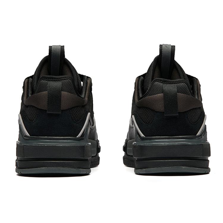 New Anta Bump Puffy Shoes Slip Resistant Low Top Skateboard Shoes Women's Black 922238060-1