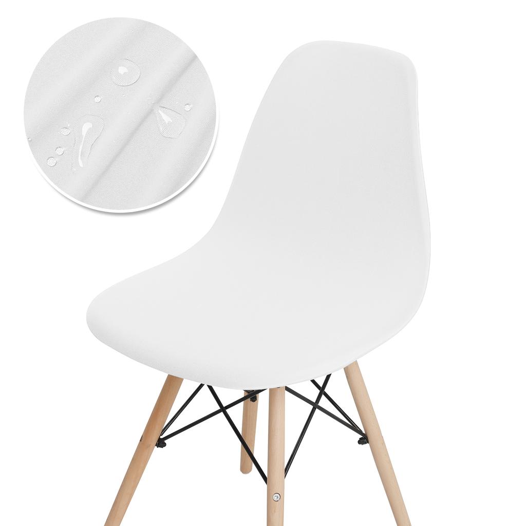 Waterproof Shell Chair Cover Elastic Short Back Chair Cover Stretch Solid Color Chair Seat Cover For Hotel Home Living Room 1pc