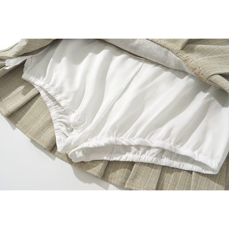 Kaslead New Arrival Women's Clothing Fashion Style Casual Minimalist Easiest for Match Retro Pleated Skirt