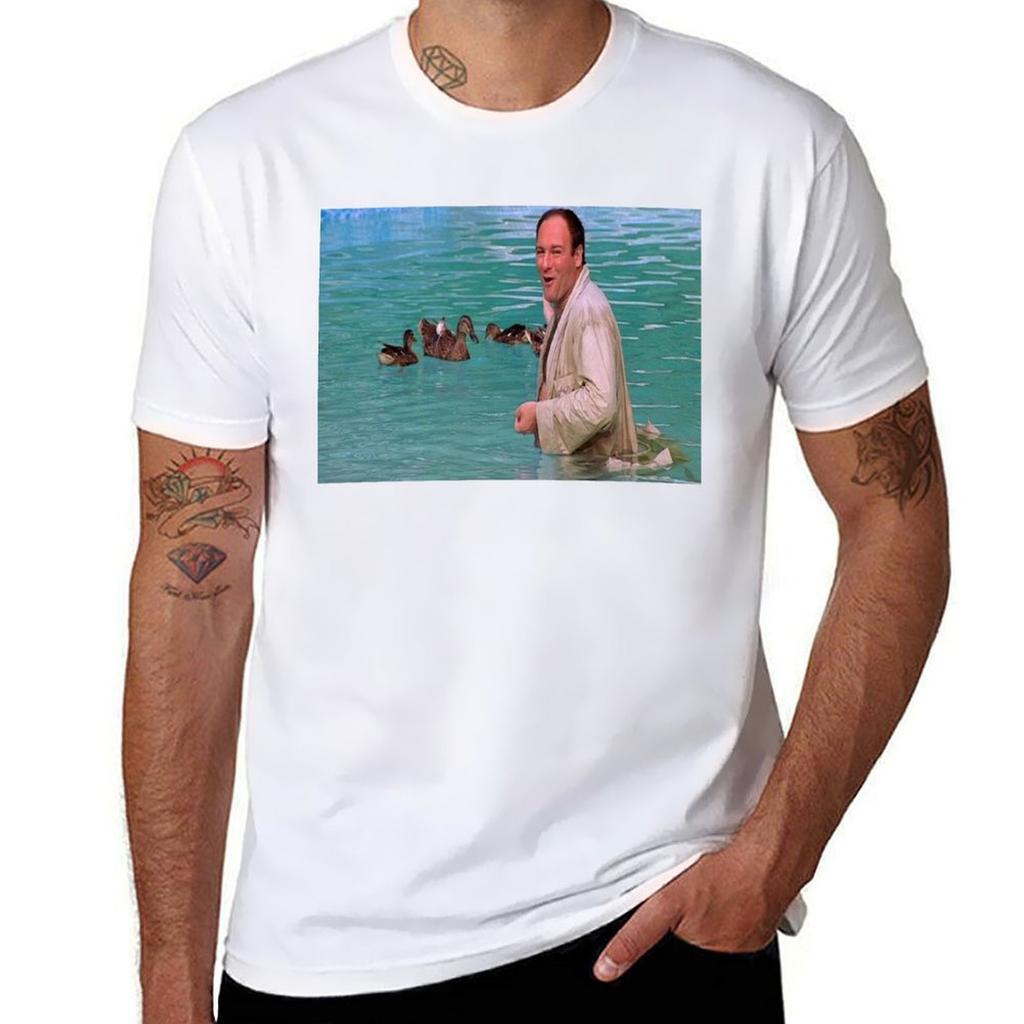 Sopranos Ducks TShirt Casual Minimalist Short Sleeve Top