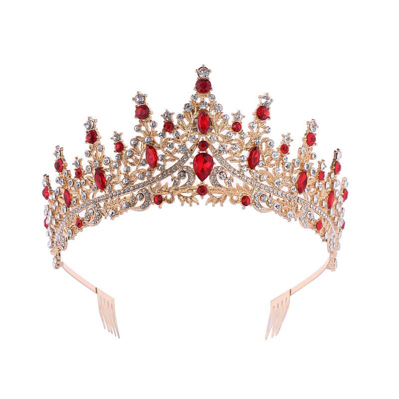 Corona da sposa Accessori per capelli in lega Abito da sposa Fascia con strass Corona elettrolitica Cena Copricapo da sposa in metallo