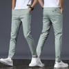 Men's Stretch Straight Ice Silk Casual Pants - Wear-Resistant, Trendy Korean Style, All-Match Long Pants