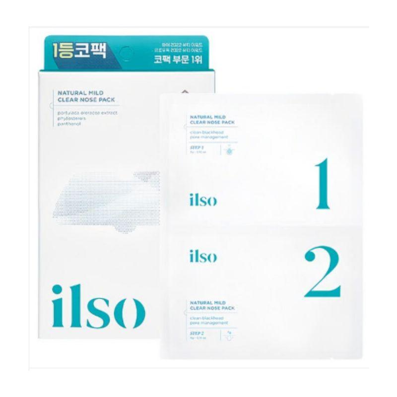 ILSO Natural Mild Clear Nose Pack 5 Sheets – Gentle Blackhead Remover & Pore Care Strips