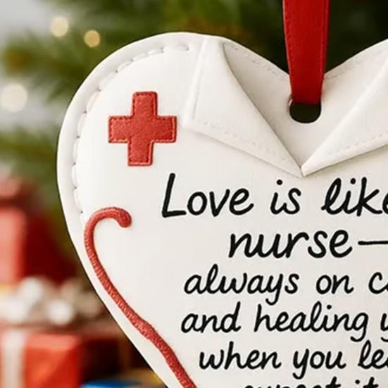 Occupational Love Heart Ornaments Heart Ornament to Honor Chef/Teacher/Builder/Firefighter for Christmas Tree Decor