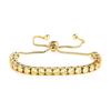Elegant 4mm Zircon Women's Adjustable Stainless Steel Bracelet