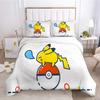 3D Cartoon Print Bedding Set, Anime Pikachu Friends Game Microfibre 2 piece,Teenager Children's Duvet Cover And Pillowcase Set