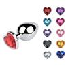 Sex Anal Plug Heart Stainless Steel Crystal Anal Plug Removable Butt Plug Stimulator Anal Sex Toys Prostate Massager Dildo