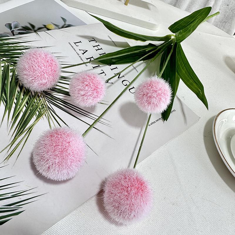 Ball Flower Wedding With Soft Flocking For Photography Studio And Home Decor Use
