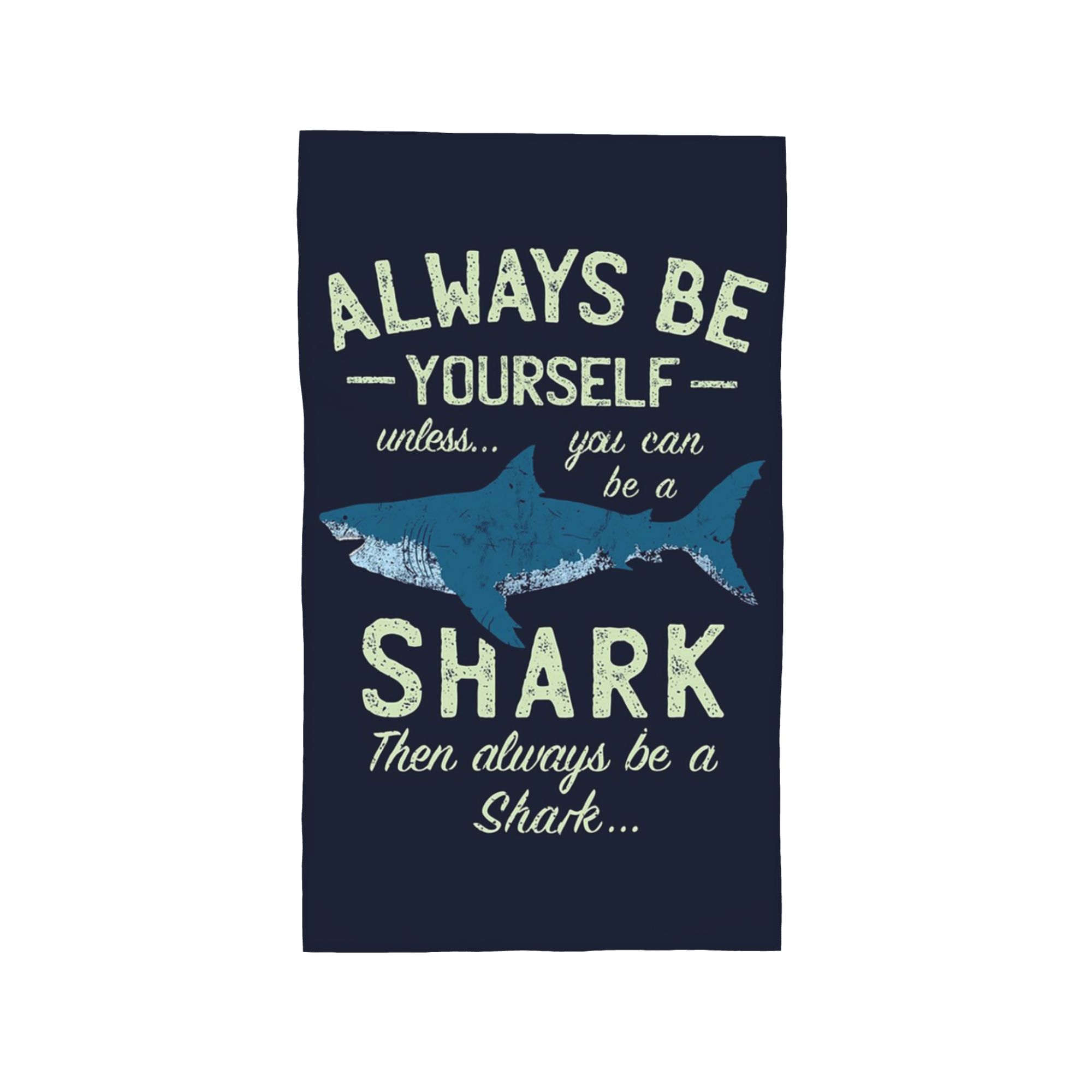 

Always be a Shark Soft Face Towel Quick Dry Pool Bath Cotton Towels Breathable W30*H60(CM)