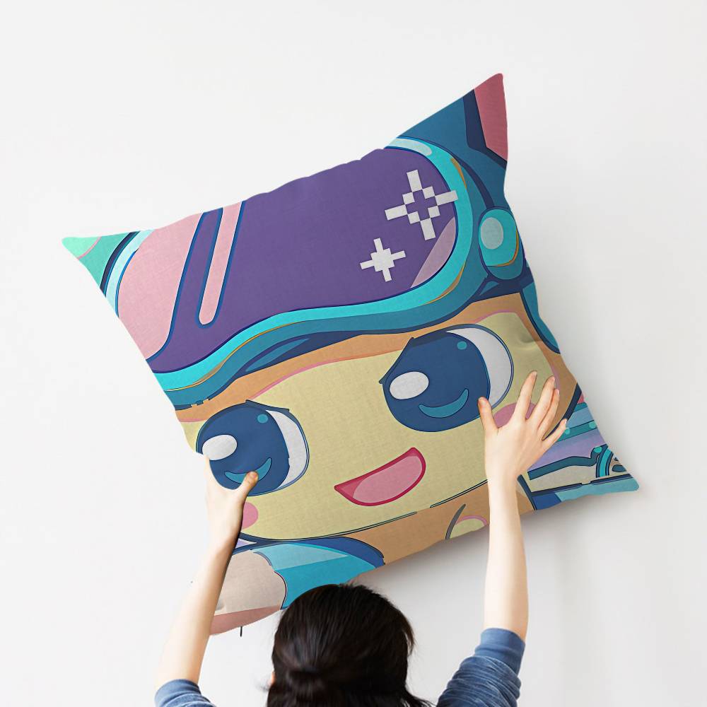 T-tamagotchi-M-ametchiS-kawaii Cushion Cover Polyester Sofa Cushions Decorative Throw Pillows Home Decoration Pillowcover