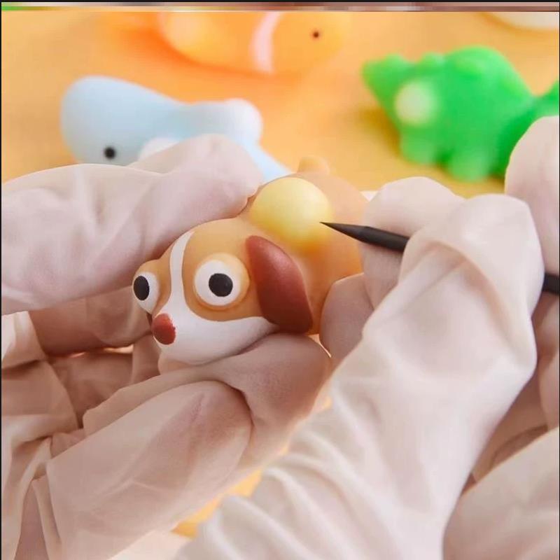 Cartoon Puppy Dog Mochi Squishy Toys Soft Sensory Stress Relief Fidgets Toys Anti-Stress Animal Novelty Toy Party Favors Gift