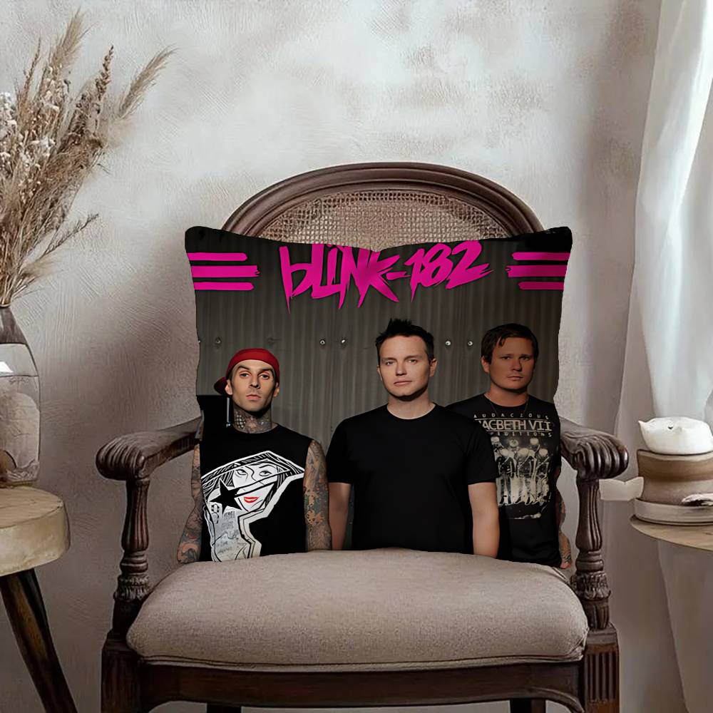 Rock Band B-Blink 182 Cushion Cover Pillowcase Upholstery Sofa Throw Pillow Home Decor Pillowcas