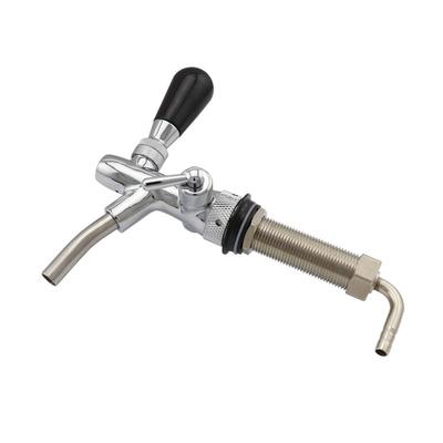 Verstellbarer Bierausschankhahn mit 4 Zoll Schaft Chrombeschichtet Durchflussregelung Bierhahn Heimbrauer Kegerator Fassbierhahn