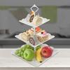 1Pc 2/3 Tier Cupcake Stand PPServing Stand Dessert Tower Sum Fruit Tray For Tea Party Baby Shower Wedding Christmas Party