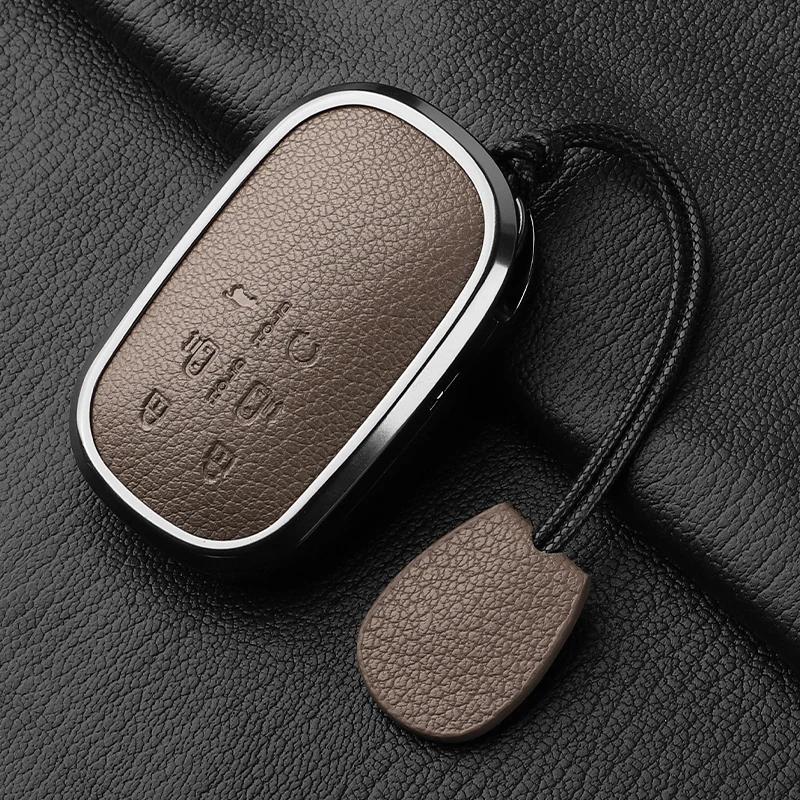 Aluminium Alloy Goatskin 6 Button Car Key Case Cover For Honda Stepwgn Rp6/Rp7/Rp8 Odyssey Freed Elysion Accessories