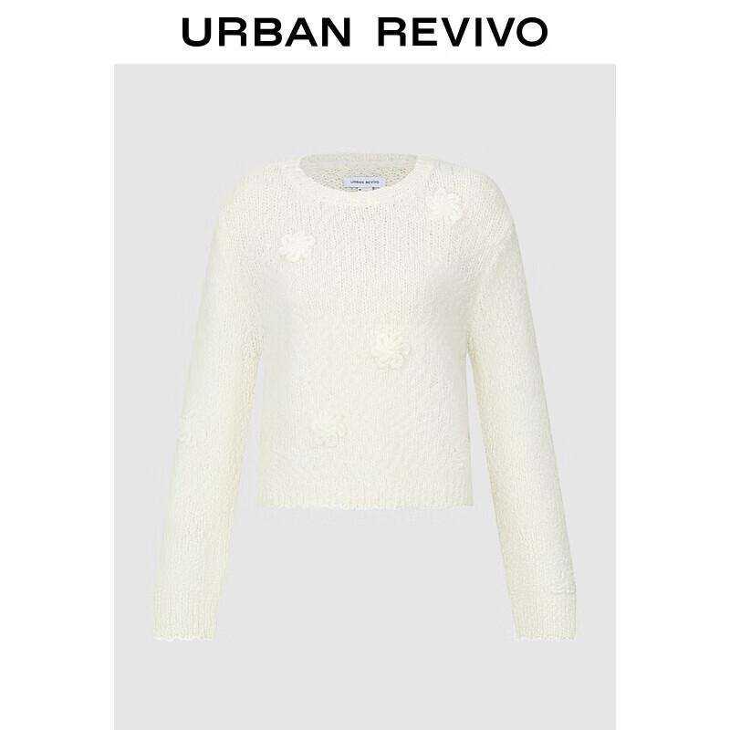 UR Women s 3D Floral Knit Sweater M