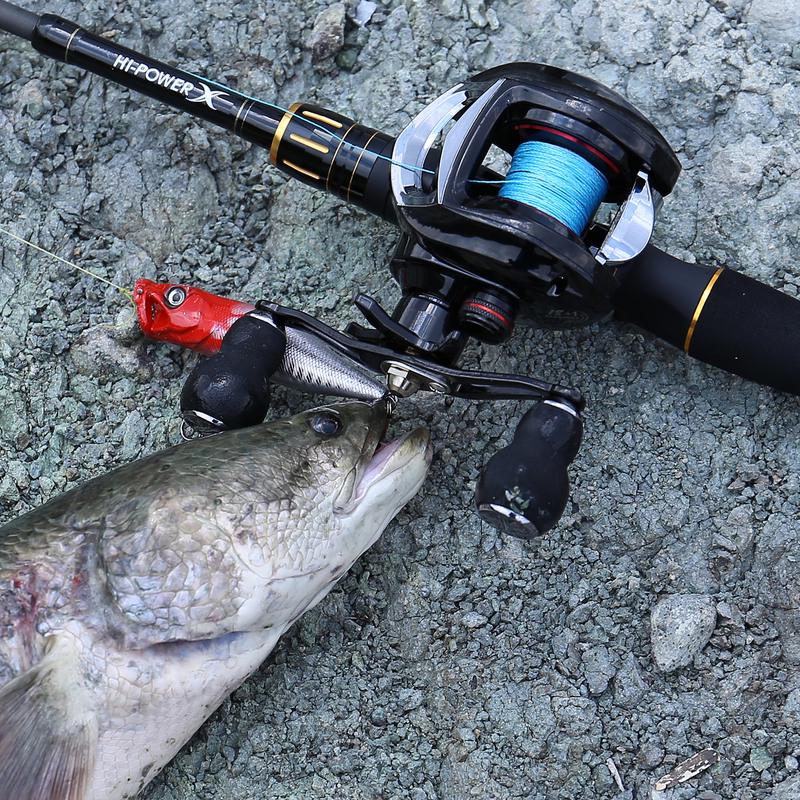 Fishing Pole Fishing Reel Set Casting Fishing Rod Combos 4 Section Baitcaster Rod 18+1BB Casting