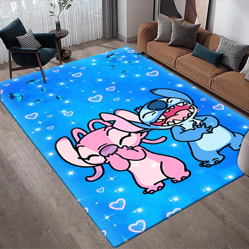 1pc Stitch Pattern Area Rug Soft Flannel Floor Mat for Living Room,Office,Bedroom and Carpet,Sofa Coffee Table Floor Mat