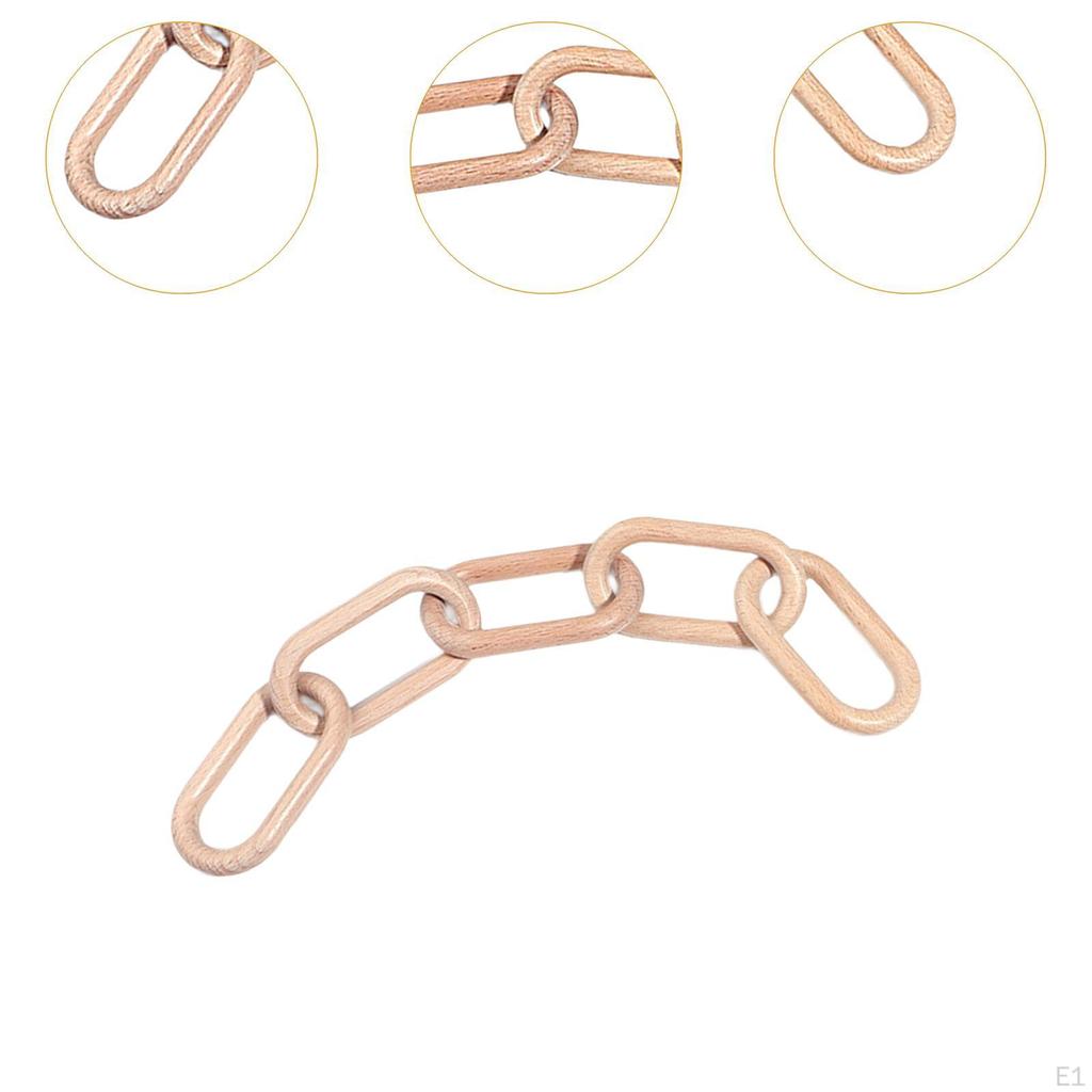 Decorative 5 Link Wooden Chain, Knot, Home Decoration for Family
