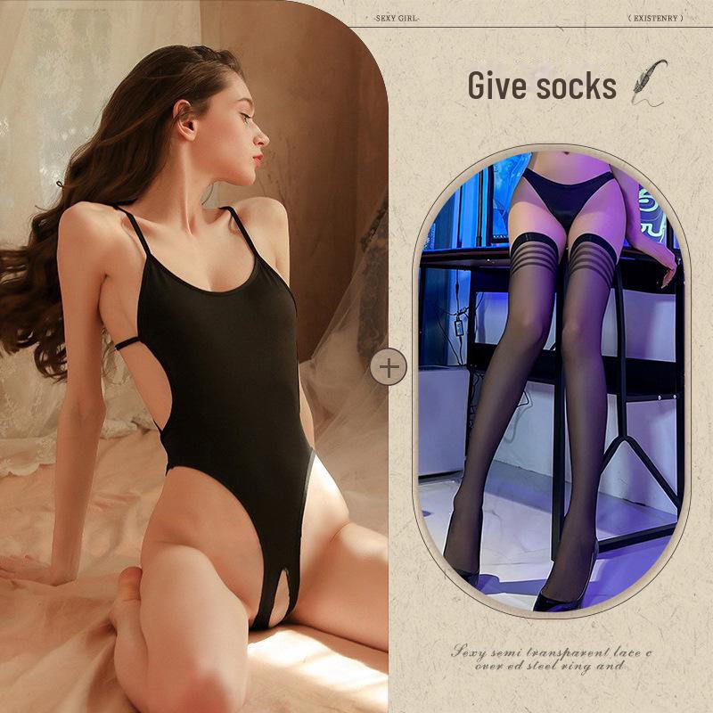 Ye Ting Xiang Sexy One-Piece Backless Open Crotch Lingerie Suit 426