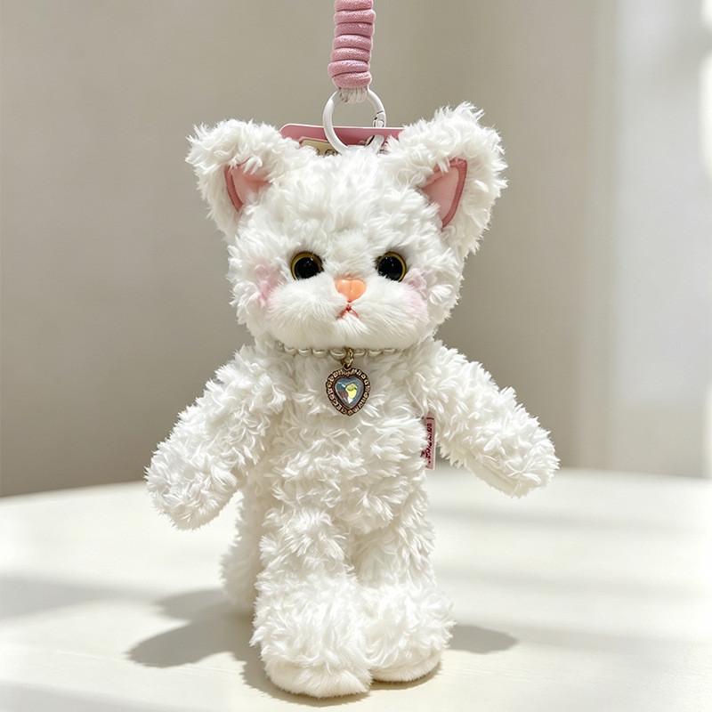 Devin Soft Plush Cat Keychain With Pp Cotton Filling For Bag Decor And Collection