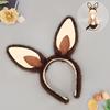 Cute Plush Rabbit Ear Headband With Tail Set Party Costume Cosplay Festival Performance Accessory