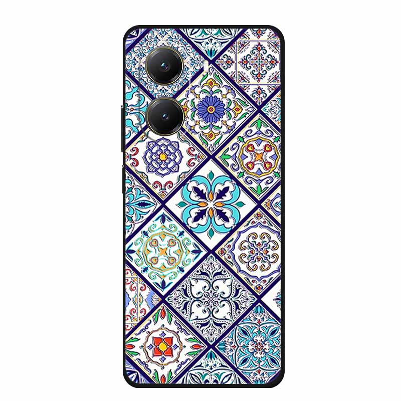 For Xiaomi POCO X7 Pro Case X7Pro 3D Relief Emboss Flowers Black Silicone Soft Back Cover Case For Redmi Turbo 4 Case Turbo4 Bag