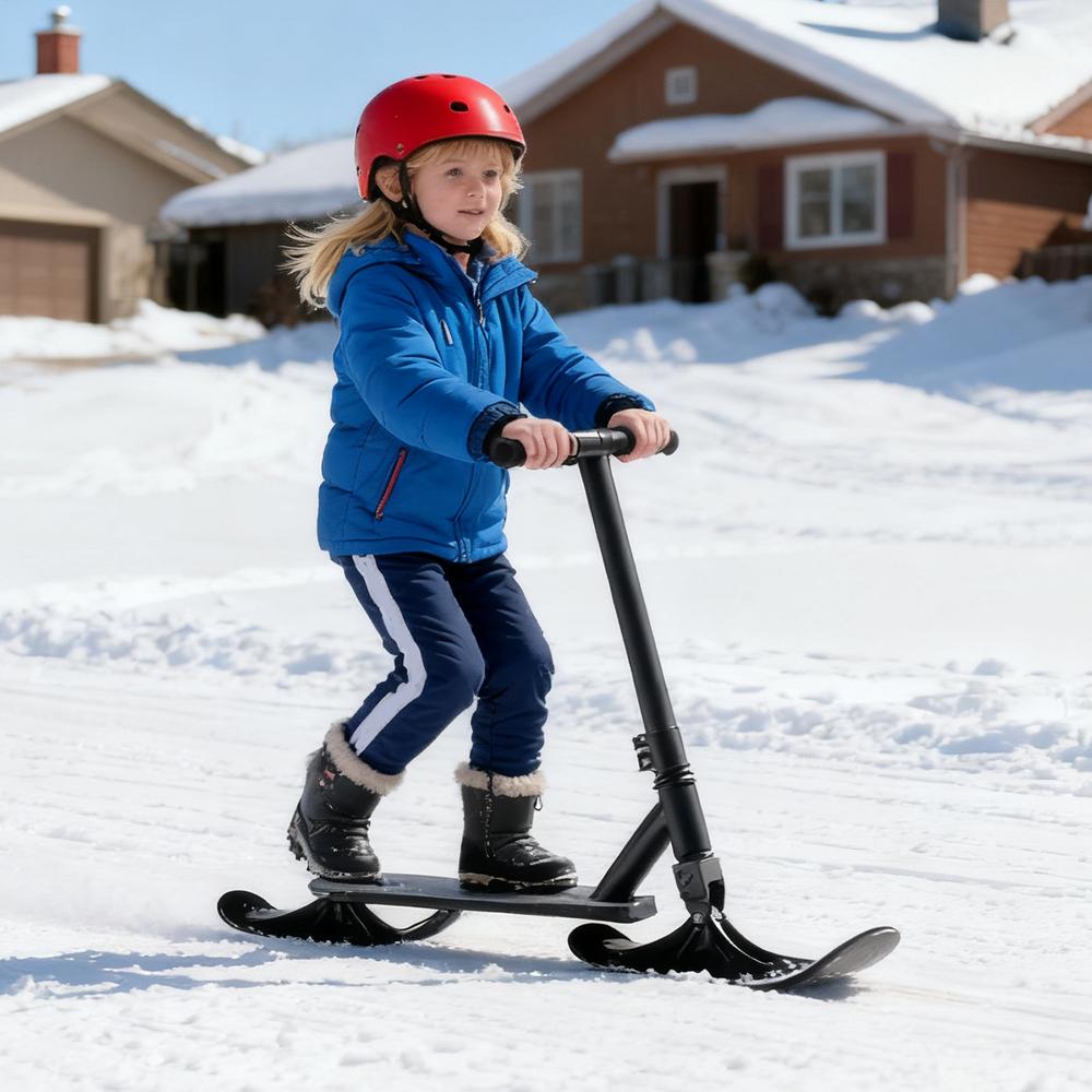 Sled Conversion Kit 1 Pair Winter Sports Sledge Snow Sled Ski Scooter Conversion Kit for Sand Grass Uneven Gravel Roads Park