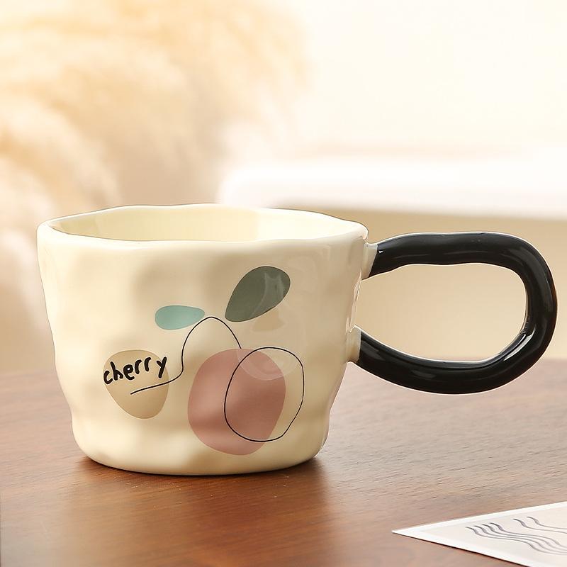 Retro Mug Design Sense Big Ears Ins Style Ceramic Cup Couple Coffee Cup Office Water Cup Home Use