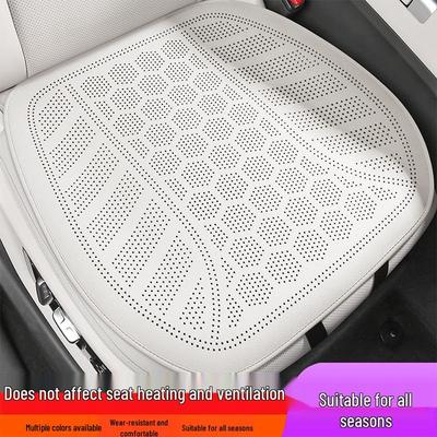 Purple Suede Wind Chimes Car Seat Cushion: Thin, Breathable, Universal for All Seasons, Three-Piece Set