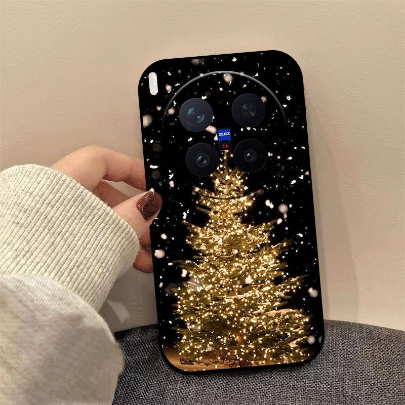 Christmas Painting Silicone Case For Vivo X300 X200 Ultra X200s X300 X100 X100s Pro Mini Soft TPU Shockproof Cover X200FE Fundas